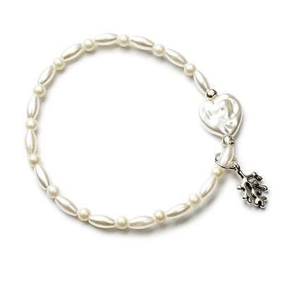 Coral SilverShiny, Perlen Armband
